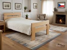 Fotogalerie Jednolůžková postel masiv buk 90x200 s roštem