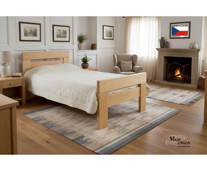 Fotogalerie Jednolůžková postel masiv buk 90x200 s roštem
