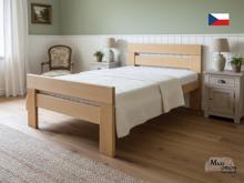 Fotogalerie Jednolůžková postel masiv buk 90x200 s roštem