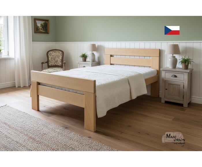 Fotogalerie Jednolůžková postel masiv buk 90x200 s roštem