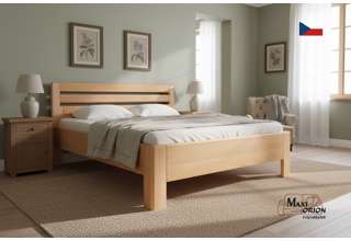 Vysoká postel z masivu Kolacia Design Matrix 1 180x200 - přírodní