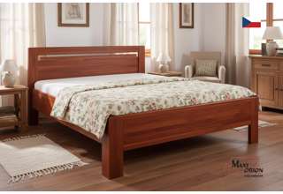 Vysoká postel z masivu Kolacia Design Matrix 2 160/180x200 - výběr odstínů