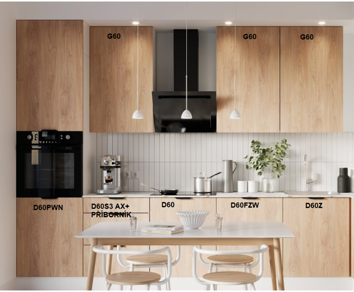 Fotogalerie Rovná kuchyňská linka Sorello 300cm