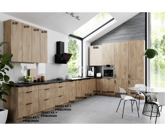 Fotogalerie Rohová kuchyňská linka Sorello 450 x 260 cm