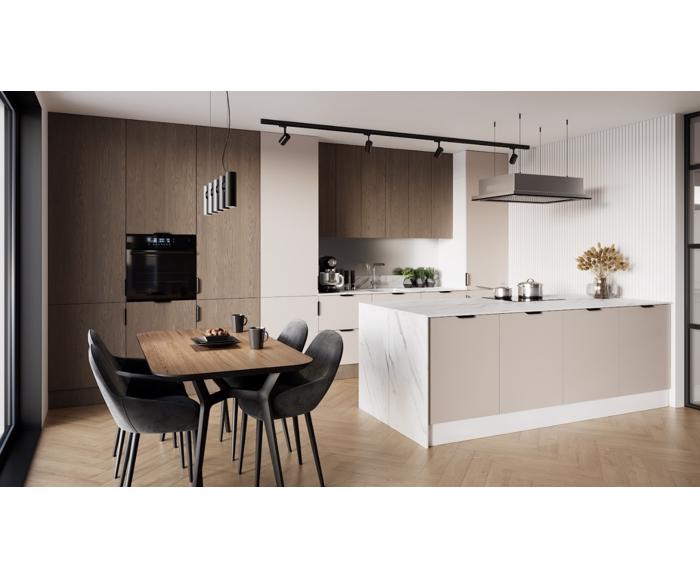 Fotogalerie Rovná kuchyňská linka Sorello 480 cm s barem 243/120 cm