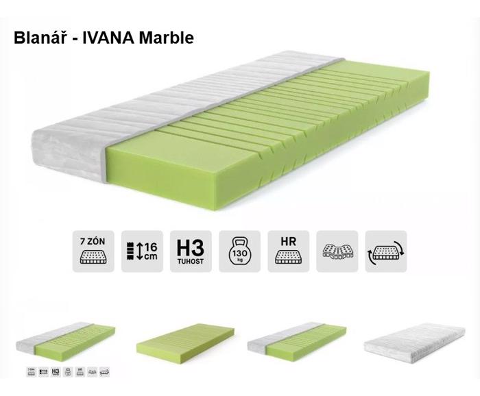 7zónová matrace Blanář IVANA MARBLE 90x200x16 cm – HR studená pěna