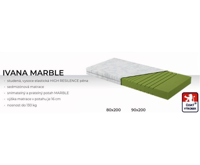 7zónová matrace Blanář IVANA MARBLE 90x200x16 cm – HR studená pěna