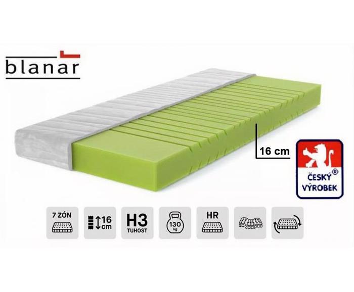 7zónová matrace Blanář IVANA MARBLE 90x200x16 cm – HR studená pěna
