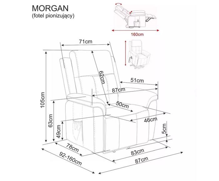 Fotogalerie Relaxační křeslo Morgan - šedá 07