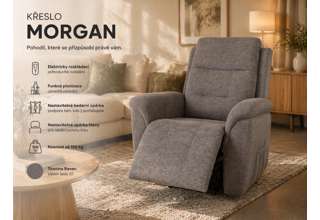 Relaxační křeslo Morgan - šedá 07
