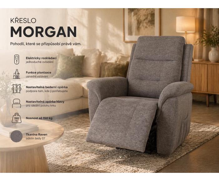 Fotogalerie Relaxační křeslo Morgan - šedá 07