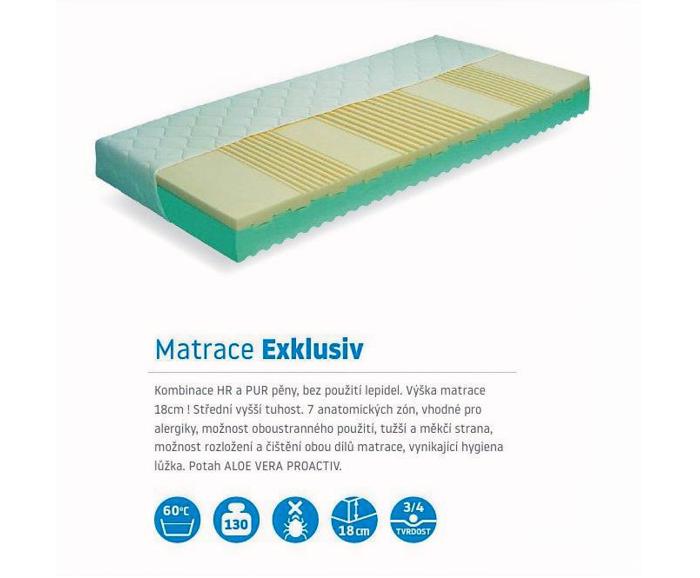 Fotogalerie Matrace Exklusiv 140x200 cm, výška 18 cm