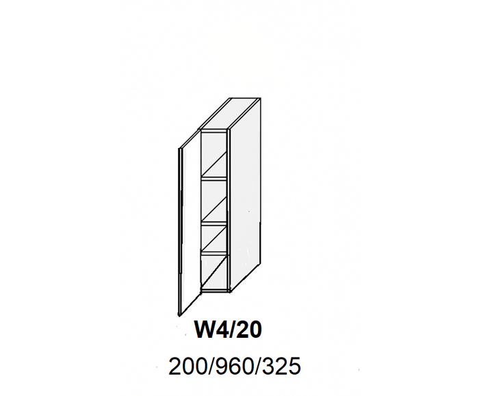 Fotogalerie Horní skříňka 20cm - W4/ 20 - kuchyňská linka Quantum