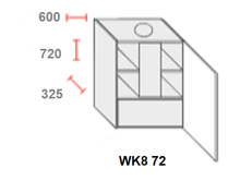 Fotogalerie Horní skříňka s dvířky na digestoř 60cm - WK8 72 P - kuchyně Avellino