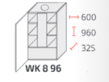 Fotogalerie Horní skříňka s dvířky na digestoř 60cm - WK8 96 L - kuchyně Avellino