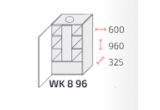 Horní skříňka s dvířky na digestoř 60cm - WK8 96 - kuchyně Malmo