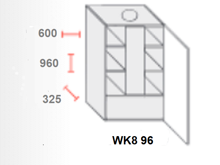 Fotogalerie Horní skříňka s dvířky na digestoř 60cm - WK8 96 P - kuchyně Avellino