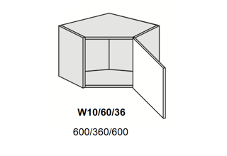 Horní rohová nádstavba - W10 60/36 (60 cm) - kuchyně Malmo