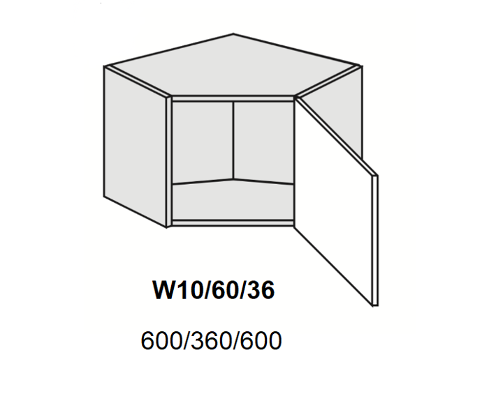 Fotogalerie Horní rohová nádstavba - W10 60/36 (60 cm) - kuchyně Malmo