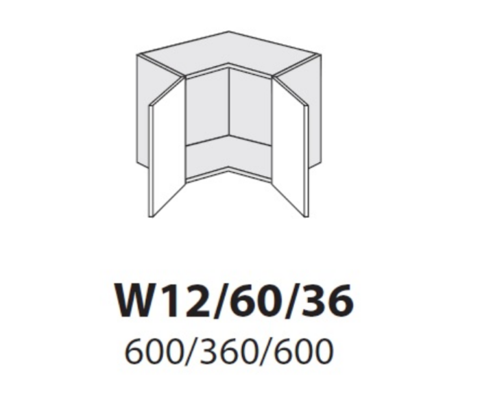 Fotogalerie Horní rohová nádstavba - W12 60/36 (60 cm) - kuchyně Malmo