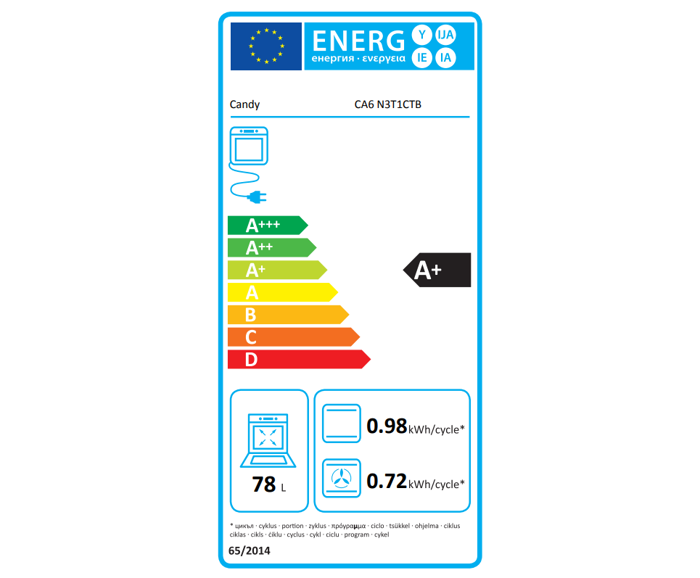 Fotogalerie Vestavná trouba Candy CA6 N3T1CTB- Bake 600 + 5 let záruka
