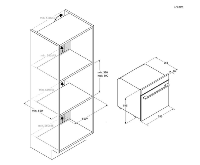 Fotogalerie Vestavná trouba Candy CA6 N3T1CTB- Bake 600 + 5 let záruka