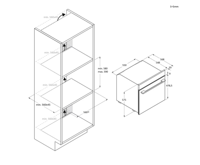 Fotogalerie Vestavná trouba Candy CA6 N3T1CTB- Bake 600 + 5 let záruka