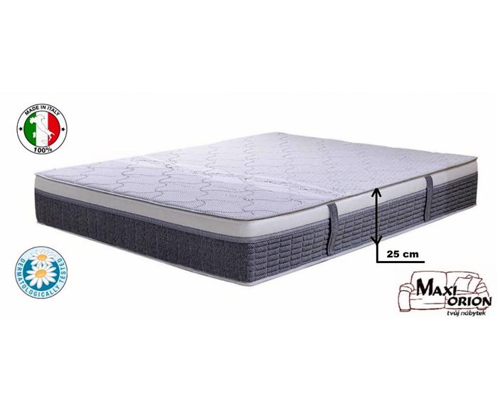 Fotogalerie Italská ortopedická matrace Ceriflex GRAFENO 25 cm, 140x200 cm – paměťová pěna, volba 4 tuhostí