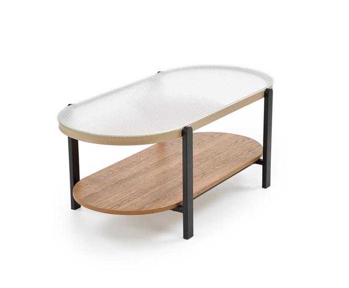 Fotogalerie Konferenční stolek KAMALA – přírodní / černá