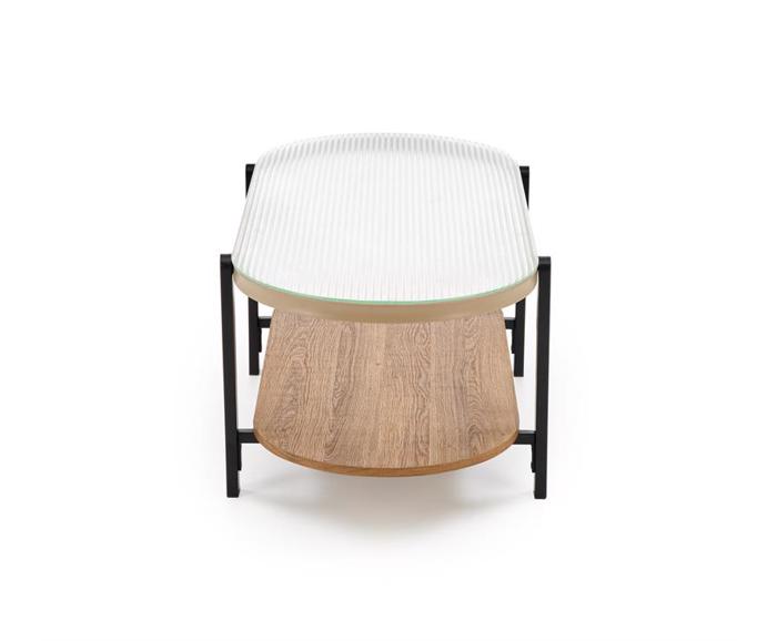 Fotogalerie Konferenční stolek KAMALA – přírodní / černá