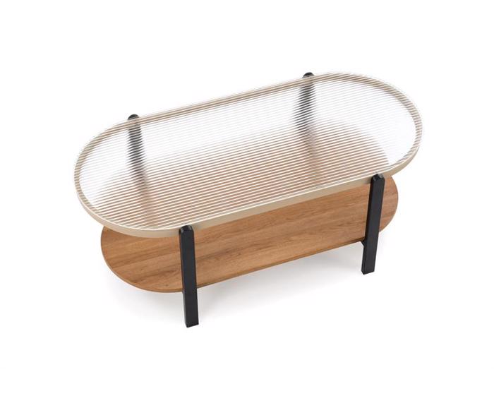 Fotogalerie Konferenční stolek KAMALA – přírodní / černá