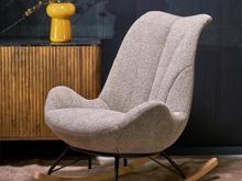 Fotogalerie Houpací křeslo LUIS – tmavě béžová