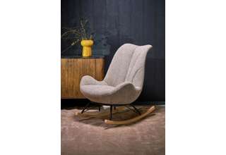 Houpací křeslo LUIS – tmavě béžová