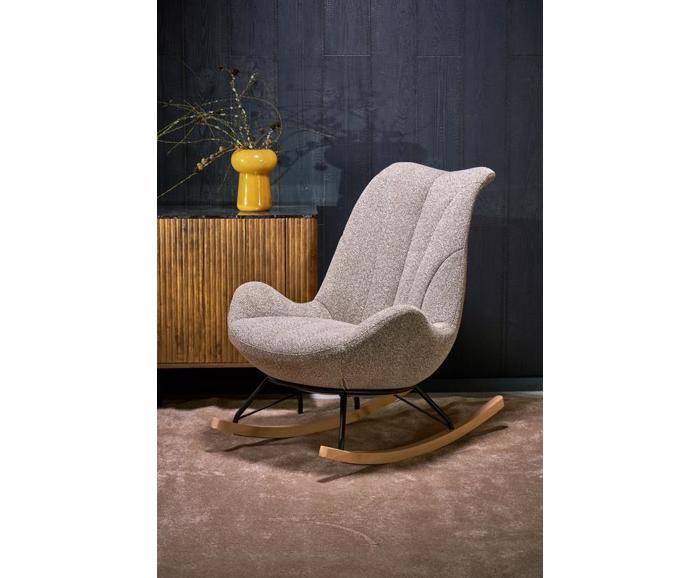 Fotogalerie Houpací křeslo LUIS – tmavě béžová