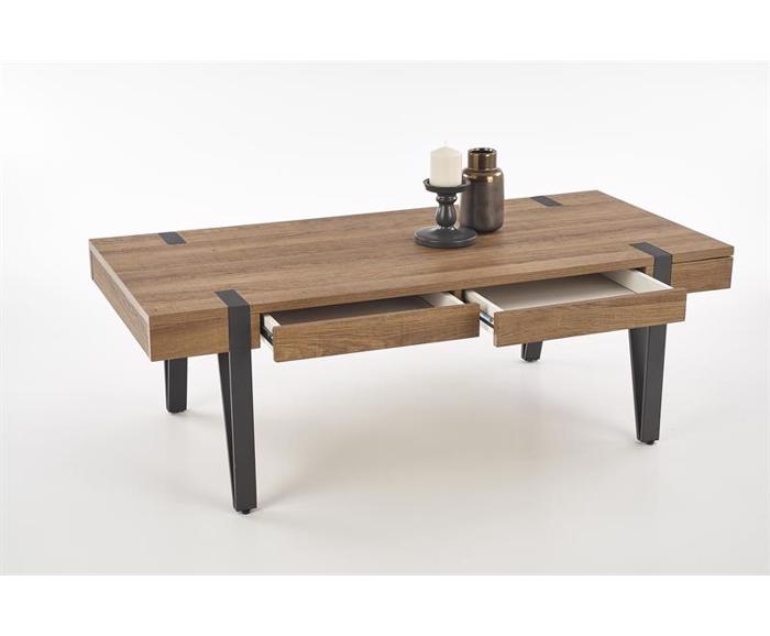 Fotogalerie Konferenční stolek TULUZA – ořech medový / černá