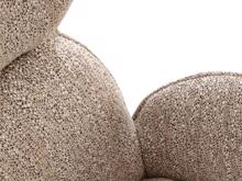 Fotogalerie Jídelní židle K585 – tmavě béžová / světlý ořech (otočná)