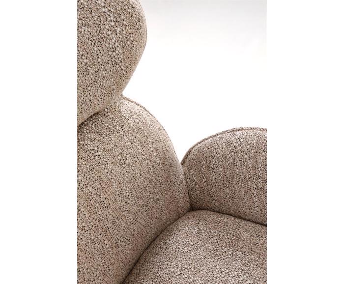 Fotogalerie Jídelní židle K585 – tmavě béžová / světlý ořech (otočná)