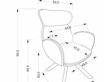 Fotogalerie Jídelní židle K585 – tmavě béžová / světlý ořech (otočná)
