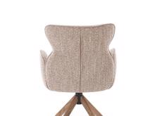 Fotogalerie Jídelní židle K585 – tmavě béžová / světlý ořech (otočná)