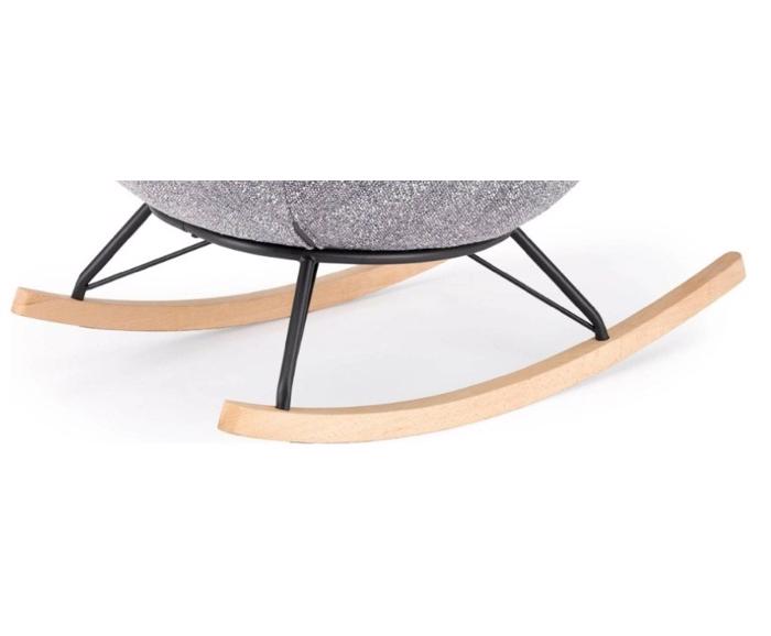 Designové houpací křeslo LEO – Šedá (Popel) - detail podnože