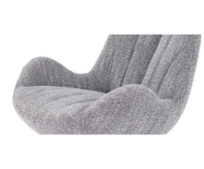 Designové houpací křeslo LEO – Šedá (Popel) - detail potahové látky a zpracování