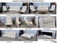 Fotogalerie Sedací souprava 3+1+1 rozkládací s křesly Palermo – béžová