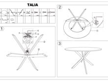 Fotogalerie Designový kulatý keramický stůl TALIA 90 cm – Travertinová keramika / Kašmír
