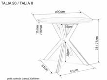 Fotogalerie Designový kulatý keramický stůl TALIA 90 cm – Travertinová keramika / Kašmír
