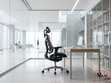 Fotogalerie Ergonomická kancelářská židle EQ-1, černá (nosnost 150 kg)