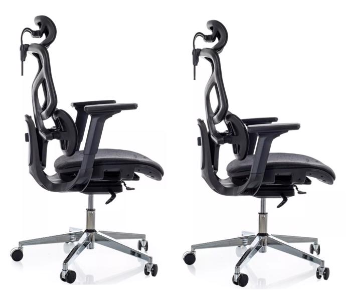 Fotogalerie Ergonomická kancelářská židle EQ-1, černá (nosnost 150 kg)