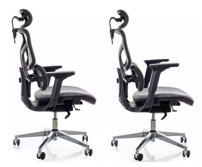 Fotogalerie Ergonomická kancelářská židle EQ-1, šedá (nosnost 150 kg)