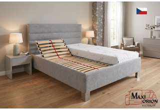 Pohoda – postel Wendy 160x200 s matrací - čalouněná šedá