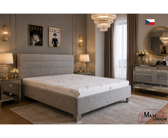 Fotogalerie Pohoda – postel Wendy 180x200 s matrací - čalouněná šedá