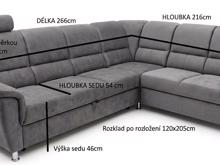 Fotogalerie Rohová sedací souprava Demo Medium HR 40 s funkcí relax (různé barvy)